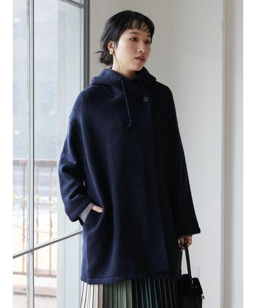 CRAFT STANDARD BOUTIQUE(クラフトスタンダードブティック)の「ニットコーディガン(その他アウター・レディース・ダークネイビー/グリーン/グレイッシュベージュ・FREE)」の6枚目の写真