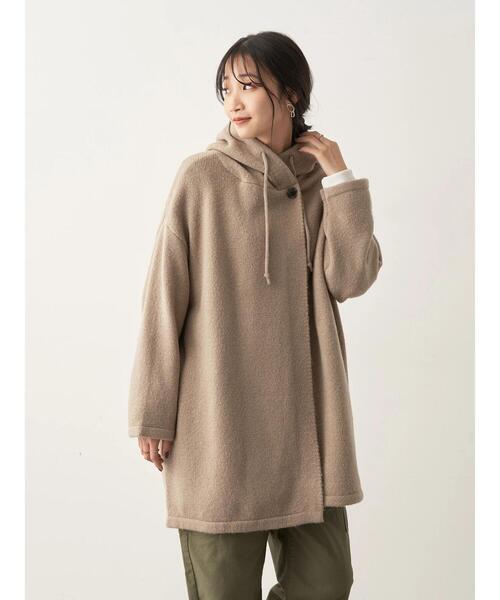 CRAFT STANDARD BOUTIQUE(クラフトスタンダードブティック)の「ニットコーディガン(その他アウター・レディース・ダークネイビー/グリーン/グレイッシュベージュ・FREE)」の7枚目の写真