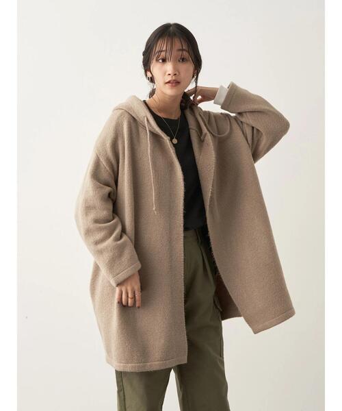 CRAFT STANDARD BOUTIQUE(クラフトスタンダードブティック)の「ニットコーディガン(その他アウター・レディース・ダークネイビー/グリーン/グレイッシュベージュ・FREE)」の8枚目の写真