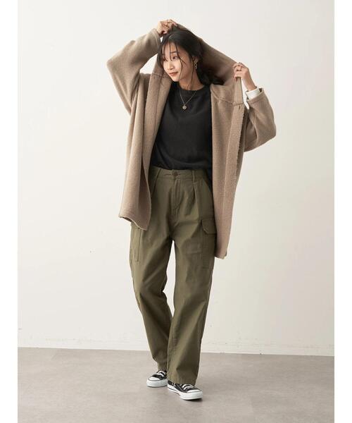 CRAFT STANDARD BOUTIQUE(クラフトスタンダードブティック)の「ニットコーディガン(その他アウター・レディース・ダークネイビー/グリーン/グレイッシュベージュ・FREE)」の13枚目の写真