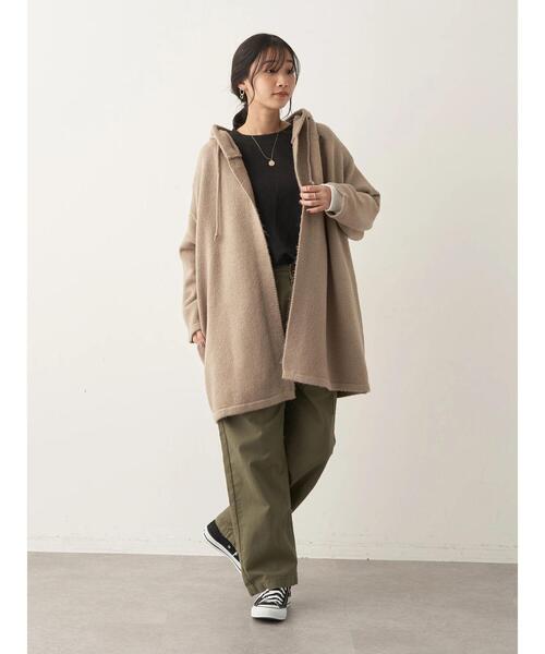 CRAFT STANDARD BOUTIQUE(クラフトスタンダードブティック)の「ニットコーディガン(その他アウター・レディース・ダークネイビー/グリーン/グレイッシュベージュ・FREE)」の14枚目の写真