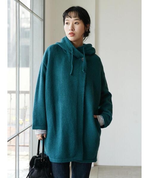 CRAFT STANDARD BOUTIQUE(クラフトスタンダードブティック)の「ニットコーディガン(その他アウター・レディース・ダークネイビー/グリーン/グレイッシュベージュ・FREE)」の17枚目の写真