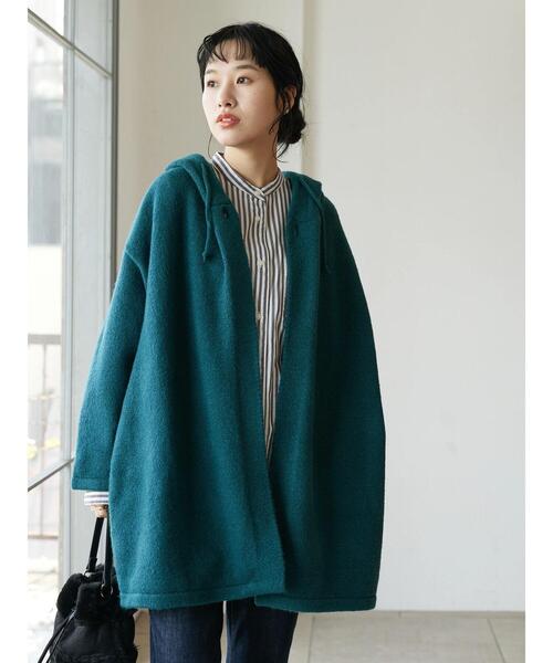 CRAFT STANDARD BOUTIQUE(クラフトスタンダードブティック)の「ニットコーディガン(その他アウター・レディース・ダークネイビー/グリーン/グレイッシュベージュ・FREE)」の18枚目の写真