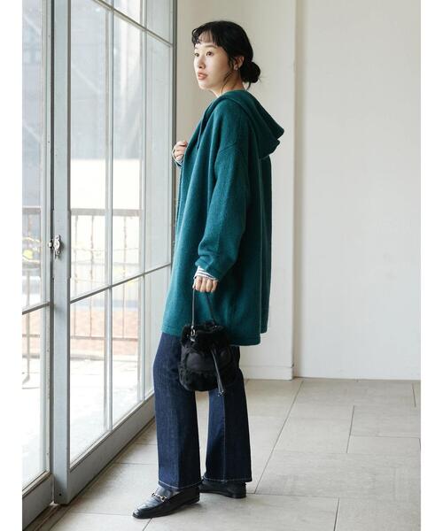 CRAFT STANDARD BOUTIQUE(クラフトスタンダードブティック)の「ニットコーディガン(その他アウター・レディース・ダークネイビー/グリーン/グレイッシュベージュ・FREE)」の22枚目の写真