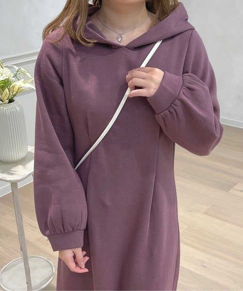 apres jour(アプレジュール)の「フード付きスウェットワンピース【ZOZOTOWN限定アイテム】(ワンピース・レディース・ピンク/ラベンダー/アイボリー/杢グレー・フリー/X-LARGE)」の13枚目の写真