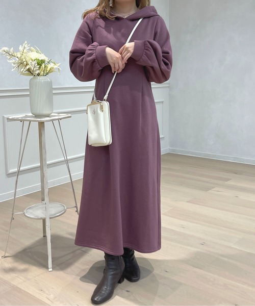 apres jour(アプレジュール)の「フード付きスウェットワンピース【ZOZOTOWN限定アイテム】(ワンピース・レディース・ピンク/ラベンダー/アイボリー/杢グレー・フリー/X-LARGE)」の17枚目の写真