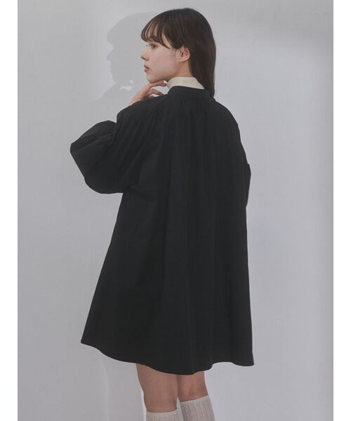 merry jenny（メリージェニー）の「ボリュームスリーブミニワンピース（ワンピース・レディース・ミント/ブラック/オフホワイト・FREE）」の15枚目の写真