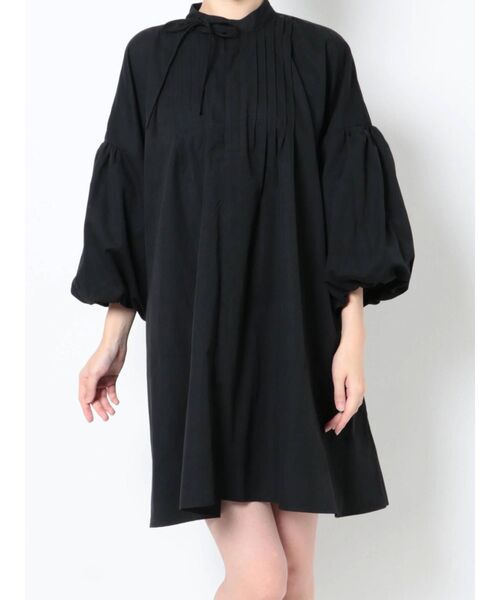 merry jenny（メリージェニー）の「ボリュームスリーブミニワンピース（ワンピース・レディース・ミント/ブラック/オフホワイト・FREE）」の2枚目の写真