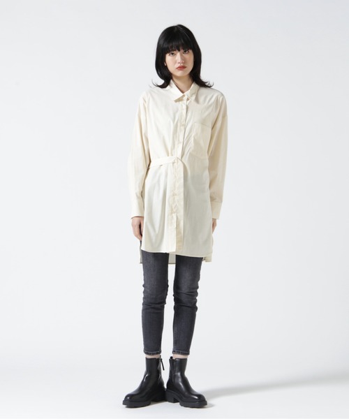 DROIT BELLO（ドロイトベロ）の「DROIT BELLO（ドロイトベロ）ウエストベルトシャツ（シャツ/ブラウス・レディース・ブラック/ホワイト・F）」の19枚目の写真