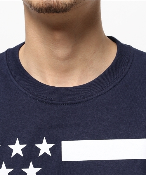 OUTLET(アウトレット)の「【Ciaopanic】星条旗C/Nカットソー(Tシャツ/カットソー・メンズ・ブラック/グレー/ネイビー/ホワイト・LARGE/MEDIUM)」の5枚目の写真