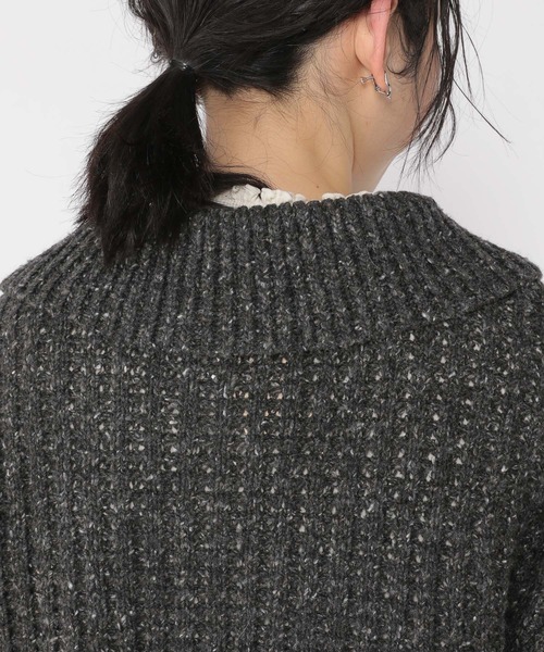 studio CLIP（スタディオクリップ）の「3ゲージネップ襟付きカーディガン（カーディガン/ボレロ・レディース・グレー/チャコール/ブラウン・FREE）」の13枚目の写真