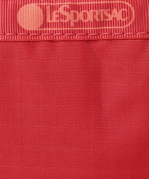 DRAWSTRING BUCKET BAG カラーブロックレッド