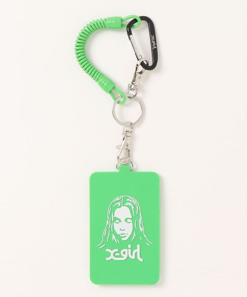 X-girl（エックスガール）の「【X-girl /エックスガール】 FACE RUBBER PASS CASE（パスケース・レディース・マルチ/ブラック/ライトグリーン・FREE）」の3枚目の写真