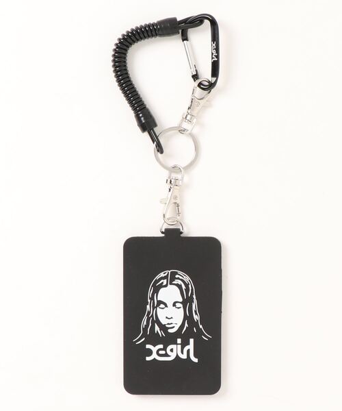 X-girl（エックスガール）の「【X-girl /エックスガール】 FACE RUBBER PASS CASE（パスケース・レディース・マルチ/ブラック/ライトグリーン・FREE）」の2枚目の写真