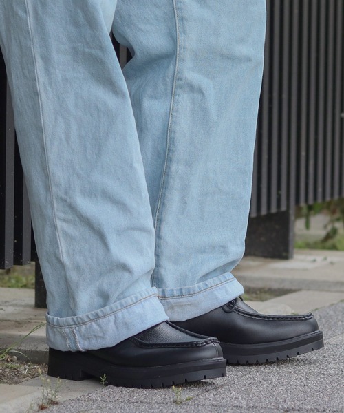 Dedes（デデス）の「Dedes / ボリュームソールチロリアンシューズ（モカシン/デッキシューズ・メンズ・ブラック・42/43/40/44/41）」の8枚目の写真