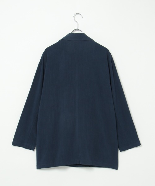 セール】【セットアップ対応】レーヨン麻ダブルジャケットコート