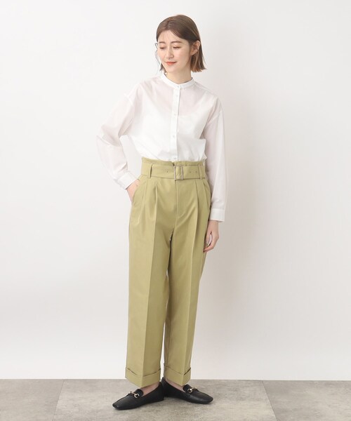 grove（グローブ）の「◆ベルテッドタックパンツ（その他パンツ・レディース・ベージュ/カーキ・02/03/01/05/04）」の3枚目の写真