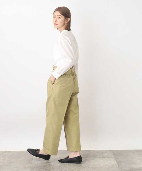 grove（グローブ）の「◆ベルテッドタックパンツ（その他パンツ・レディース・ベージュ/カーキ・02/03/01/05/04）」の4枚目の写真