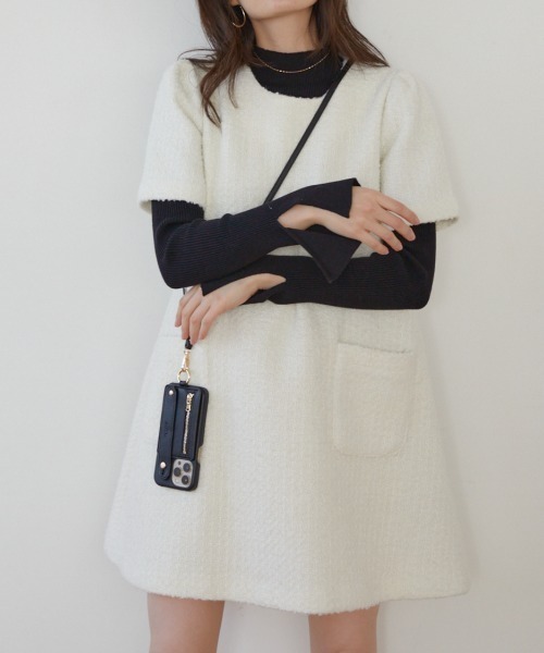 アシーム　ACYM Tweed mini saloppete ワンピース アシーム ACYM Tweed mini saloppete ワンピース