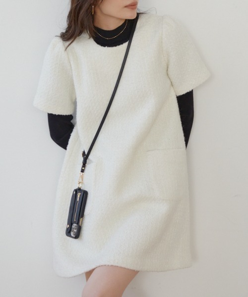 セール】Tweed mini ワンピース（ワンピース）｜ACYM（アシーム