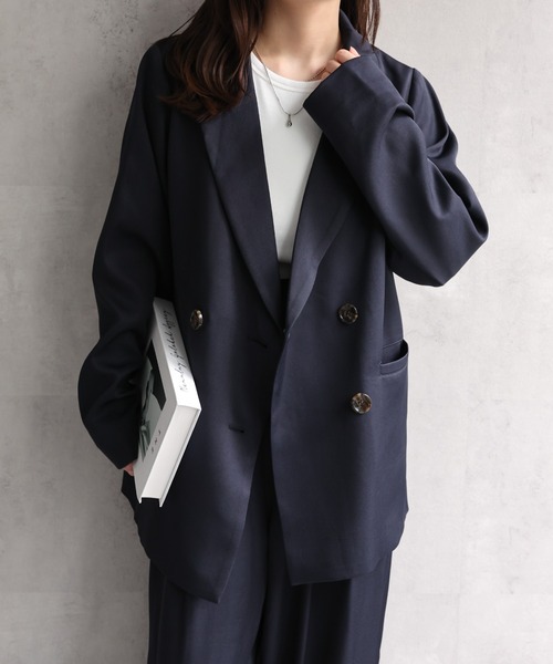 model：156cm 着用サイズ：FREE
※マーブルボタン