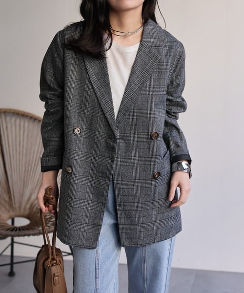 model：156cm 着用サイズ：FREE
※マーブルボタン