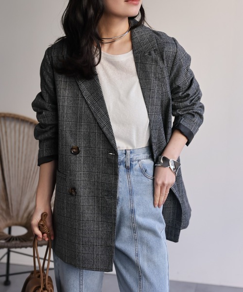 model：156cm 着用サイズ：FREE
※マーブルボタン