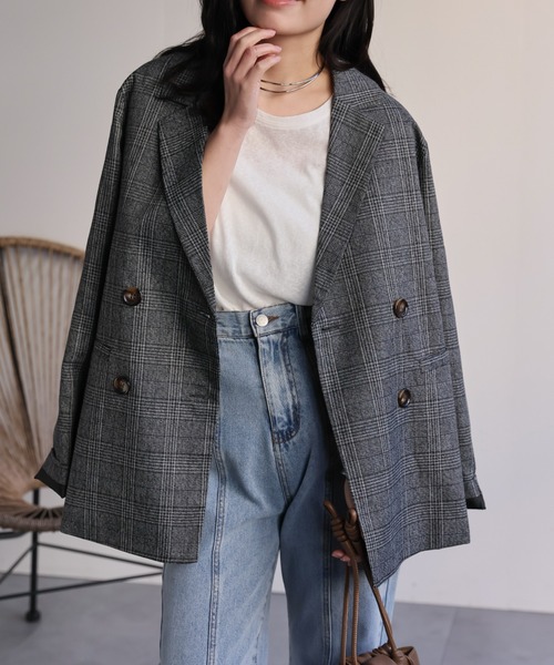 model：156cm 着用サイズ：FREE
※マーブルボタン