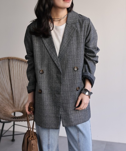 セール】ダブルテーラードジャケット（テーラードジャケット）｜ap