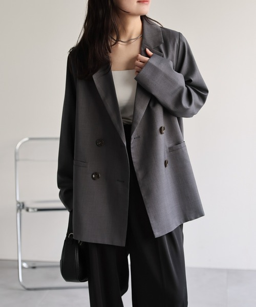 セール】ダブルテーラードジャケット（テーラードジャケット）｜ap