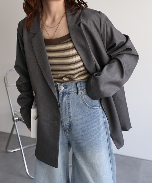 model : 156cm  着用サイズ:FREE
※金ボタン