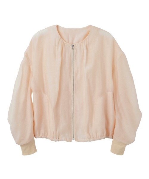 RANAN(ラナン)の「シアー素材ブルゾン(ブルゾン・レディース・ベージュ系その他/ブラック・M/L/LL)」の4枚目の写真