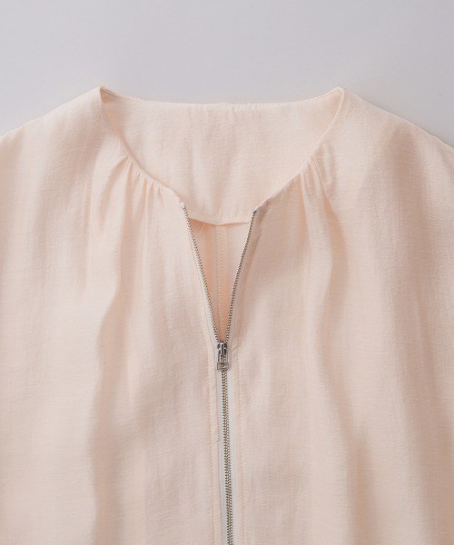 RANAN(ラナン)の「シアー素材ブルゾン(ブルゾン・レディース・ベージュ系その他/ブラック・M/L/LL)」の5枚目の写真