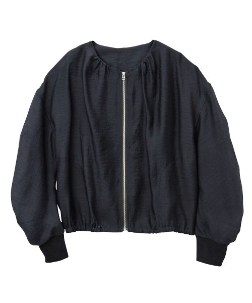 RANAN(ラナン)の「シアー素材ブルゾン(ブルゾン・レディース・ベージュ系その他/ブラック・M/L/LL)」の3枚目の写真