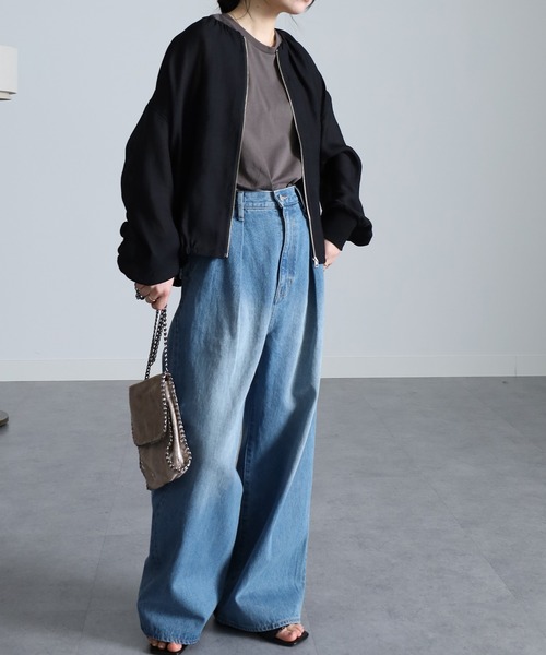 RANAN(ラナン)の「シアー素材ブルゾン(ブルゾン・レディース・ベージュ系その他/ブラック・M/L/LL)」の12枚目の写真