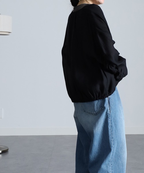 RANAN(ラナン)の「シアー素材ブルゾン(ブルゾン・レディース・ベージュ系その他/ブラック・M/L/LL)」の13枚目の写真