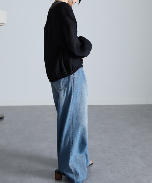 RANAN(ラナン)の「シアー素材ブルゾン(ブルゾン・レディース・ベージュ系その他/ブラック・M/L/LL)」の14枚目の写真