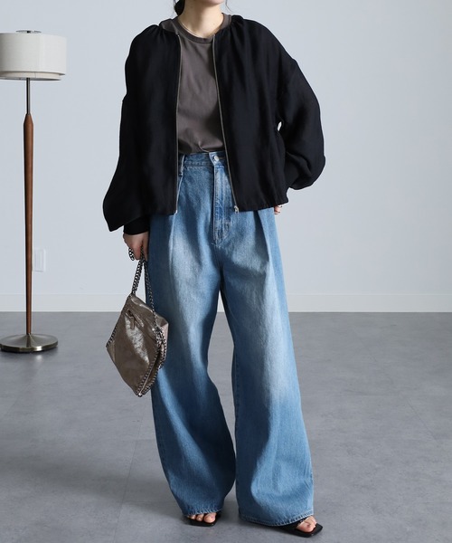 RANAN(ラナン)の「シアー素材ブルゾン(ブルゾン・レディース・ベージュ系その他/ブラック・M/L/LL)」の17枚目の写真