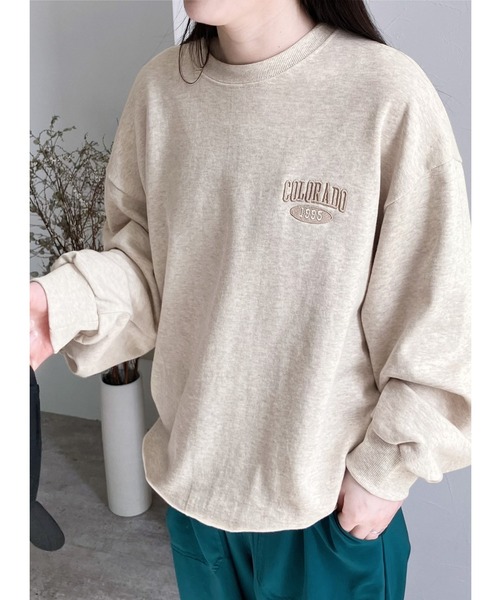 reca(レカ)の「刺繍ロゴスウェット(スウェット・レディース・グレー/ネイビー/オートミール/チャコール・FREE)」の1枚目の写真