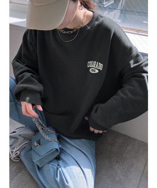 reca(レカ)の「刺繍ロゴスウェット(スウェット・レディース・グレー/ネイビー/オートミール/チャコール・FREE)」の3枚目の写真