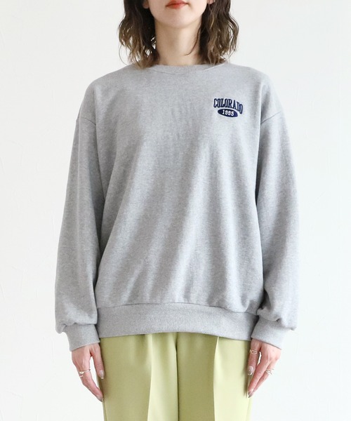 reca(レカ)の「刺繍ロゴスウェット(スウェット・レディース・グレー/ネイビー/オートミール/チャコール・FREE)」の5枚目の写真