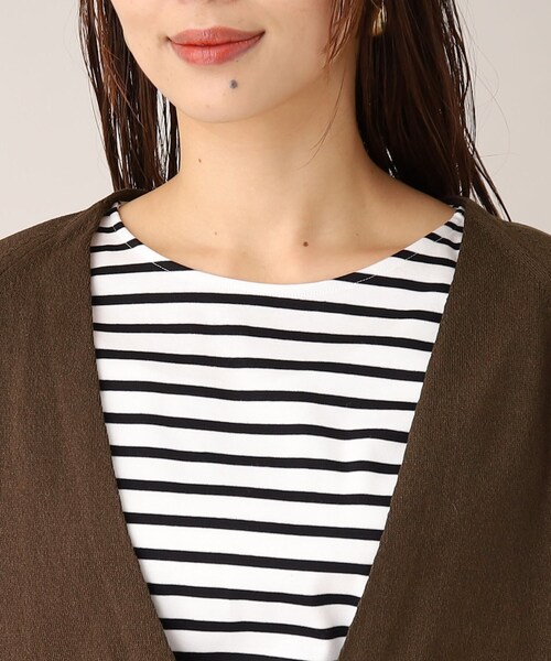 UNTITLED（アンタイトル）の「◆【すっきり見え】深Vネックカーディガン（カーディガン/ボレロ・レディース・グレー系/ネイビー/ホワイト/ダークブラウン・00/02/48/44/04）」の9枚目の写真