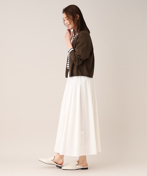 UNTITLED（アンタイトル）の「◆【すっきり見え】深Vネックカーディガン（カーディガン/ボレロ・レディース・グレー系/ネイビー/ホワイト/ダークブラウン・00/02/48/44/04）」の16枚目の写真