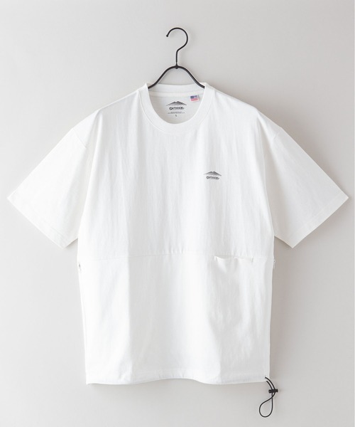 OUTDOOR PRODUCTS APPAREL(アウトドアプロダクツアパレル)の「USAコットン ユーティリティー ポケット ドローコード ワンポイントブランドロゴ Tシャツ(Tシャツ/カットソー・メンズ・ホワイト/ダークグリーン/ブラック・MEDIUM/LARGE/X-LARGE)」の4枚目の写真