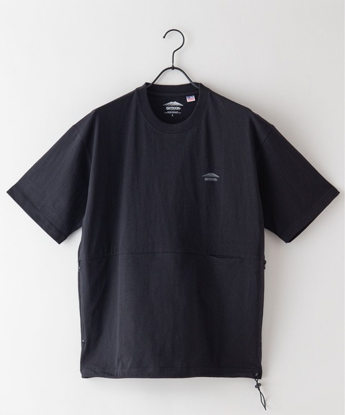 OUTDOOR PRODUCTS APPAREL(アウトドアプロダクツアパレル)の「USAコットン ユーティリティー ポケット ドローコード ワンポイントブランドロゴ Tシャツ(Tシャツ/カットソー・メンズ・ホワイト/ダークグリーン/ブラック・MEDIUM/LARGE/X-LARGE)」の5枚目の写真