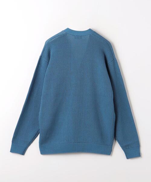 green label relaxing（グリーンレーベルリラクシング）の「コットン/アクリル メッシュ Vネック カーディガン（カーディガン/ボレロ・メンズ・ダークグレー/コバルトブルー・L/M/S/XL）」の10枚目の写真