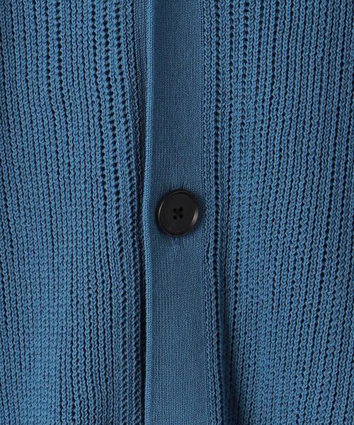 green label relaxing（グリーンレーベルリラクシング）の「コットン/アクリル メッシュ Vネック カーディガン（カーディガン/ボレロ・メンズ・ダークグレー/コバルトブルー・L/M/S/XL）」の13枚目の写真