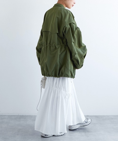 w closet（ダブルクローゼット）の「ドロストギャザースカート（スカート・レディース・オフホワイト/ブルー/ミント・FREE）」の10枚目の写真