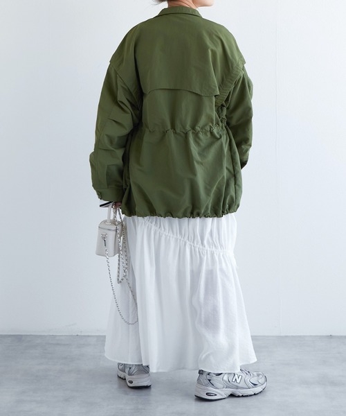 w closet（ダブルクローゼット）の「ドロストギャザースカート（スカート・レディース・オフホワイト/ブルー/ミント・FREE）」の13枚目の写真