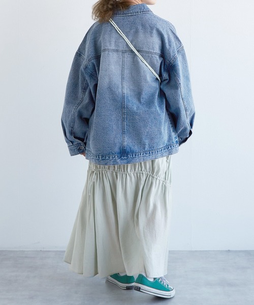 w closet（ダブルクローゼット）の「ドロストギャザースカート（スカート・レディース・オフホワイト/ブルー/ミント・FREE）」の17枚目の写真